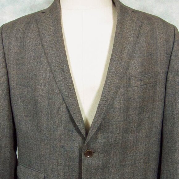 NEW Banana Republic Heritage Collection Italy Wool Brown Blazer Sport Coat 46L